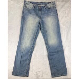 Calvin Klein Jeans Mens W36 L32 Straight Leg Blue Light Wash Stretch Bootcut